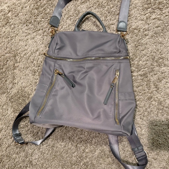 Miztique Stylish Gray Backpack Purse w/adjustable straps - Picture 3 of 6